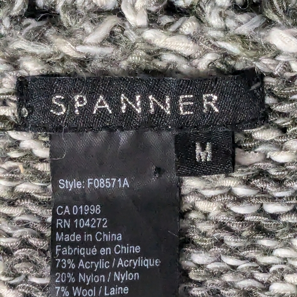 SPANNER Grey and white Sweater Size M - Picture 11 of 14